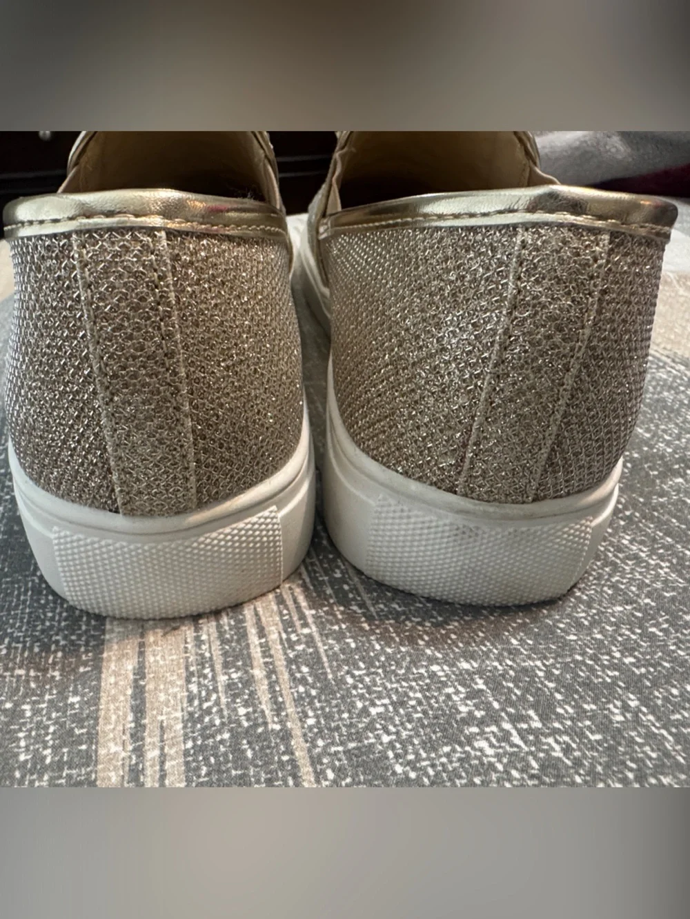 Steve Madden Women's Gold Crystal Slip-On Sneakers